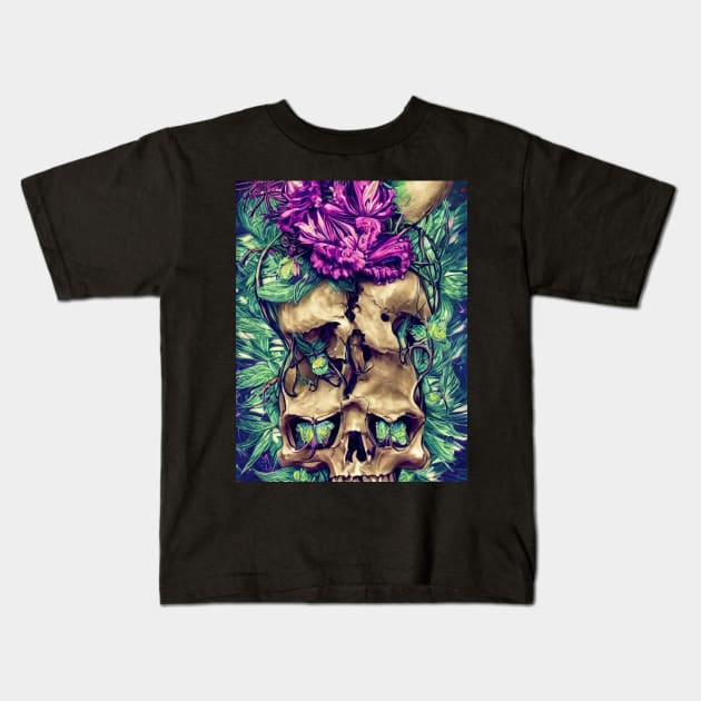 Bones and Botany Kids T-Shirt by levelsart